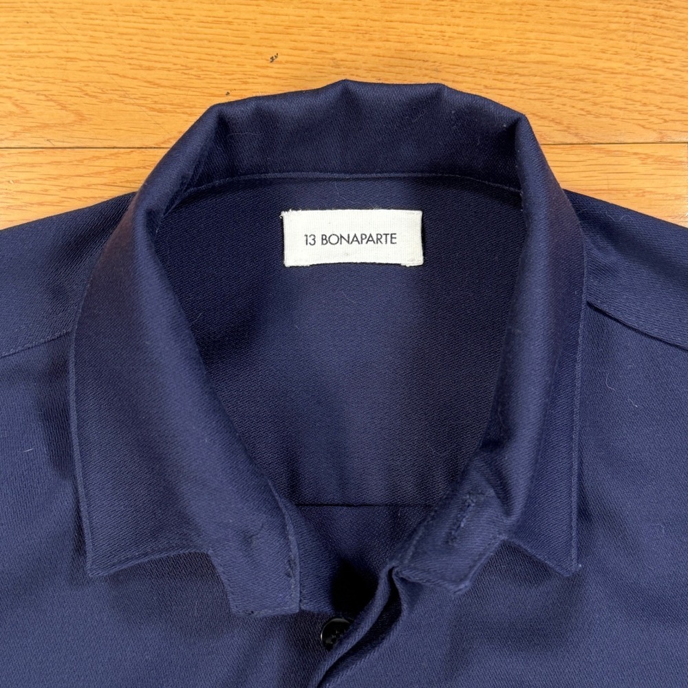13 Bonaparte Navy Blue Medium‎ Chore Jacket Overshirt Mens French Workwear - Picture 3 of 10